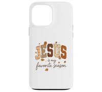 Jesus Is My Favorite Season Fall Christian Leopard Plaid Carcasa para iPhone 13 Pro MAX