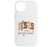 Jesus Is My Favorite Season Fall Christian Leopard Plaid Carcasa para iPhone 14 Plus
