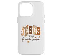 Jesus Is My Favorite Season Fall Christian Leopard Plaid Carcasa para iPhone 14 Pro MAX