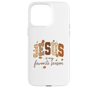 Jesus Is My Favorite Season Fall Christian Leopard Plaid Carcasa para iPhone 15 Pro MAX