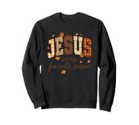 Jesus Is My Favorite Season Fall Christian Leopard Plaid Sudadera