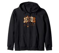 Jesus Is My Favorite Season Fall Christian Leopard Plaid Sudadera con Capucha