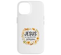 Jesus Is My Favorite Season Fall Wreath Watercolor Carcasa para iPhone 14