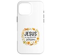 Jesus Is My Favorite Season Fall Wreath Watercolor Carcasa para iPhone 16 Pro MAX