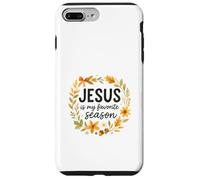Jesus Is My Favorite Season Fall Wreath Watercolor Carcasa para iPhone 7 Plus/8 Plus