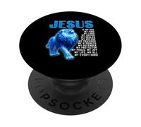 Jesus Is My God - Biblia de adoración con Cita Cristiana inspiradora PopSockets PopGrip Adhesivo