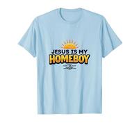 Jesus Is My Homeboy - Gráfico Cristiano Inspirador, Jesús Camiseta, Hombre, Azul Bebé, L
