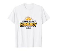 Jesus Is My Homeboy - Gráfico Cristiano Inspirador, Jesús Camiseta, Hombre, Blanco, L