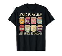 Jesus Is My Jam and Im Here To Spread Christian Bible Versículo Camiseta