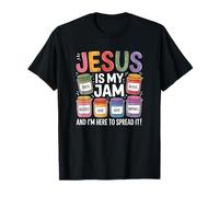 Jesus Is My Jam and Im Here To Spread Christian Bible Versículo Camiseta