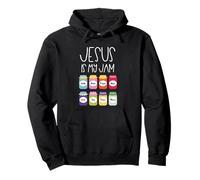 Jesus Is My Jam Camisa Cristiana para Mujer - Faith Cross Bible Sudadera con Capucha
