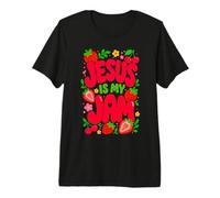 Jesus is My Jam Cute Christian Strawberry Faith Camiseta Premium