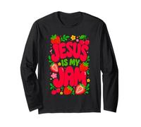 Jesus is My Jam Cute Christian Strawberry Faith Manga Larga
