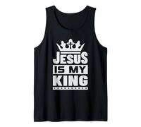Jesus is My King - Bold Faith and Strength Design Camiseta sin Mangas