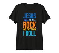 Jesus Is My Rock and That Is How I Roll Cristiano Camiseta Premium
