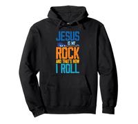 Jesus Is My Rock and That Is How I Roll Cristiano Sudadera con Capucha