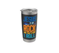 Jesus Is My Rock And That Is How I Roll Cristiano Vaso térmico de acero inoxidable de doble pared