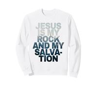 Jesus is My Rock & My Salvation - Psalm 62:6 Faith Verse Sudadera