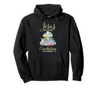 Jesus Is My Savior Crochet Therapy Crochet Craft Maker Sudadera con Capucha