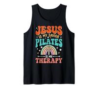 Jesus Is My Savior Pilates Is My Therapy Camiseta sin Mangas