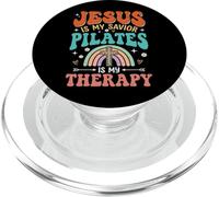 Jesus Is My Savior Pilates Is My Therapy PopSockets PopGrip para MagSafe