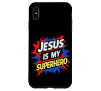 Jesus Is My Superhero Christian God Religious Comic Kids Boy Carcasa para iPhone XS MAX