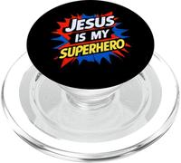 Jesus Is My Superhero Christian God Religious Comic Kids Boy PopSockets PopGrip para MagSafe