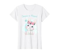 Jesus is Risen - Christian Faith Girls & Women Easter Bunny Camiseta