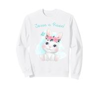 Jesus is Risen - Christian Faith Girls & Women Easter Bunny Sudadera