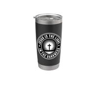 Jesus Is The Light In The Darkness Vaso térmico de acero inoxidable de doble pared