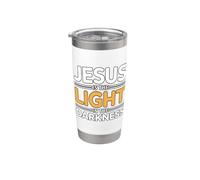 Jesus Is The Light In The Darkness Vaso térmico de acero inoxidable de doble pared