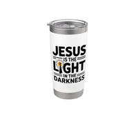 Jesus Is The Light In The Darkness Vaso térmico de acero inoxidable de doble pared