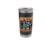 Jesus Is The Light In The Darkness Vaso térmico de acero inoxidable de doble pared