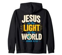 Jesus is The Light of The World John 8:12 Christian Verse Sudadera con Capucha