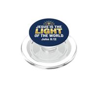 Jesus Is The Light of The World Shirt John 8:12 Christian I PopSockets PopGrip para MagSafe