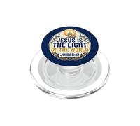 Jesus Is The Light of The World Shirt John 8:12 Christian PopSockets PopGrip para MagSafe