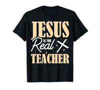 Jesus Is The Real Teacher Escuela Dominical Camiseta