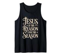 Jesús is The Reason Christian Christmas Design Camiseta sin Mangas