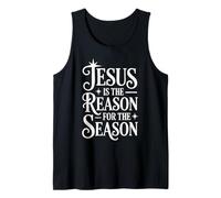 Jesús is The Reason Christian Christmas Design Camiseta sin Mangas