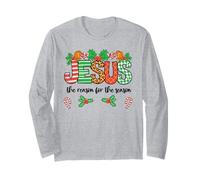 Jesus is The Reason for The Season Christmas Christian Theme Manga Larga