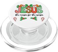 Jesus is The Reason for The Season Christmas Christian Theme PopSockets PopGrip para MagSafe
