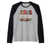 Jesus Is The Reason For The Season For Christmas Christian Camiseta Manga Raglan