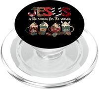 Jesus Is The Reason For The Season For Christmas Christian PopSockets PopGrip para MagSafe