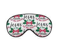 Jesus is The Reason for The Season Sleep Masks Eye Cover Blackout con correa elástica ajustable Night Blindfold para mujeres, hombres, yoga, viajes, siesta