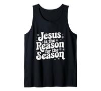 Jesus is The Reason - Regalo religioso Retro Cristiano para niña Camiseta sin Mangas