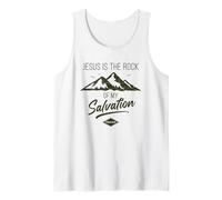 Jesus is The Rock of My Salvation - Psalm 62:6 Faith Verse Camiseta sin Mangas