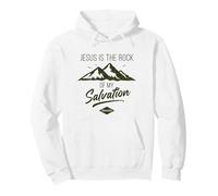 Jesus is The Rock of My Salvation - Psalm 62:6 Faith Verse Sudadera con Capucha