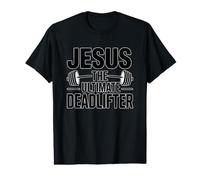Jesus Is The Ultimate Deadlifter Camiseta gráfica económica