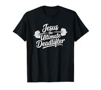 Jesus Is The Ultimate Deadlifter Camiseta gráfica económica