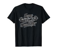 Jesus Is The Ultimate Deadlifter Camiseta gráfica económica
